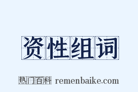 资性组词是什么意思的图片